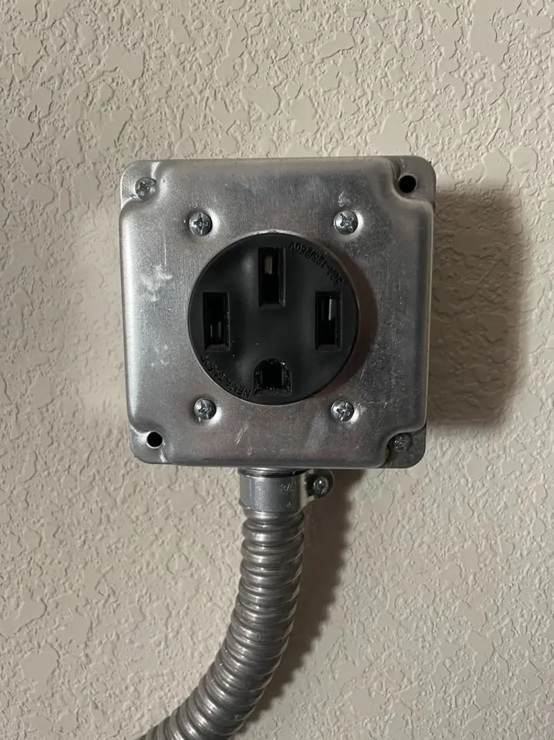 NEMA 14-50 outlet installed for Electrical Panel Upgrade in Solvang